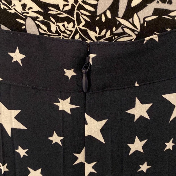 J. Crew navy pleated polyester skirt with white stars - Picture 3 of 8